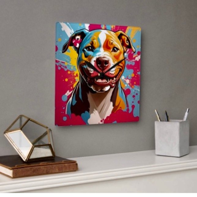 Staffordshire Födelsedagsaktiviteter Fyrkantig Klocka (Skapare uppladdad)