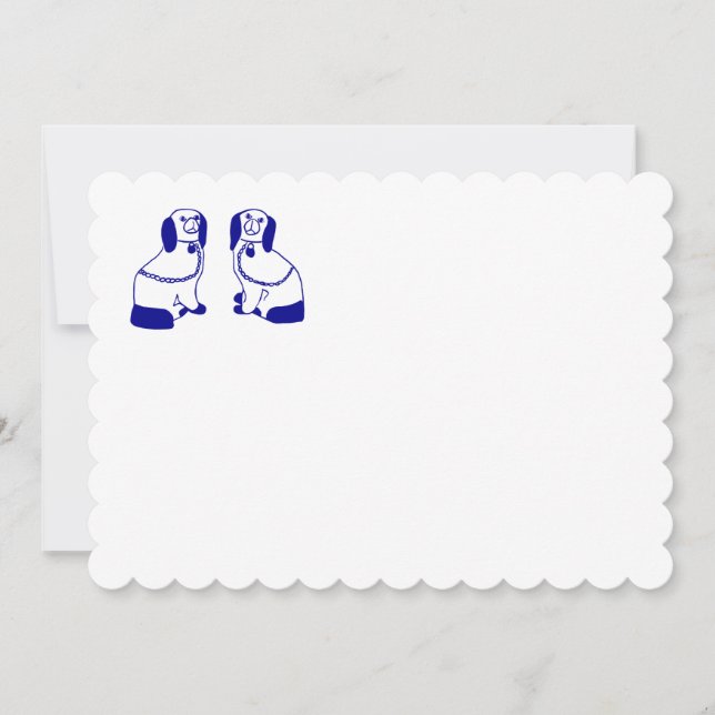 Staffordshire Hund Note Cards & Stationary Inbjudningar (Framsida)