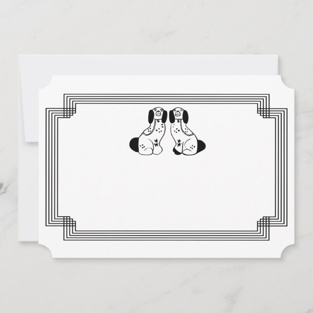 Staffordshire Hund Note Cards & Stationary Inbjudningar (Framsida)