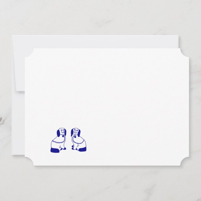 Staffordshire Hundar Note Cards & Stationary Inbjudningar (Framsida)