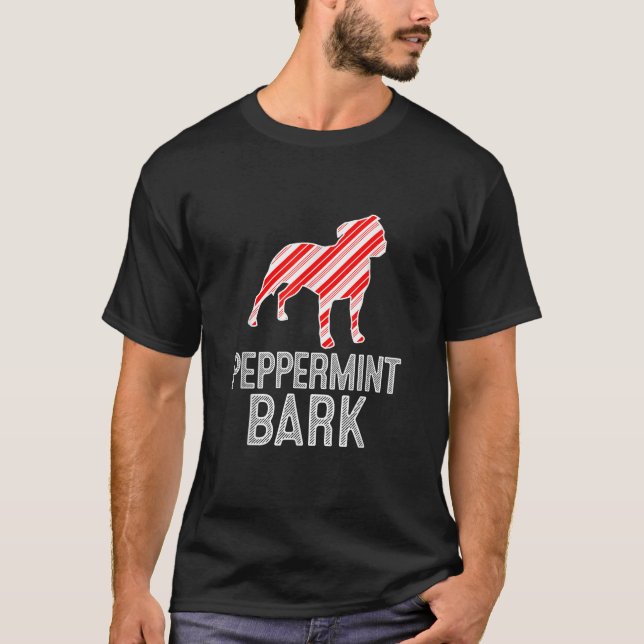 Staffordshire Pit Bull Terrier Peppermint Bark Chr T Shirt (Framsida)