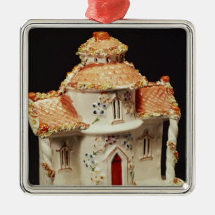 Staffordshire stuga, C. 1860 Julgransprydnad Metall