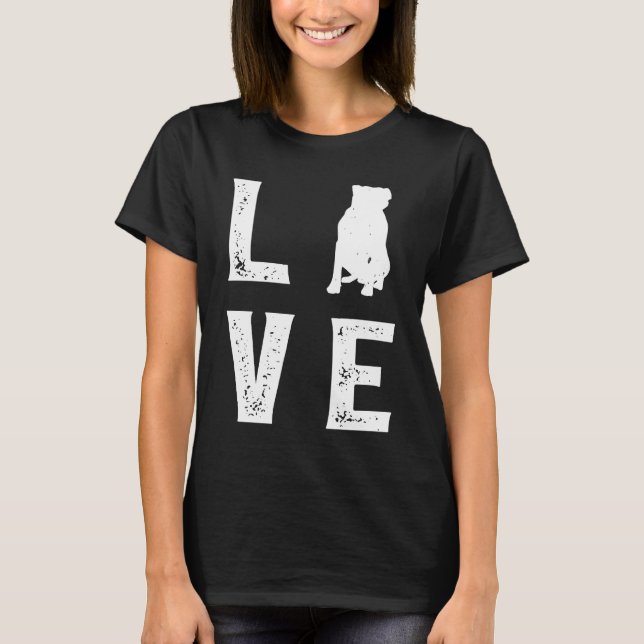 Staffordshire Terrier Kärlek  1 T Shirt (Framsida)