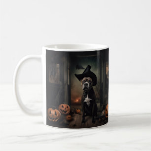 Staffordshire Terrier Pumpa Halloween Skräck  Kaffemugg