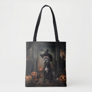 Staffordshire Terrier Pumpakvar Halloween Skräck Tygkasse