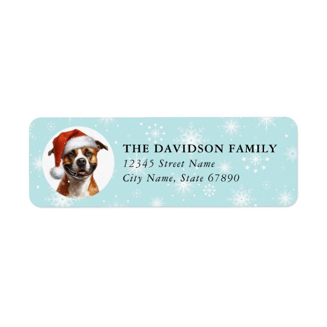Staffordshire Terrier Returadressetiketter Returadress Etikett (Framsidan)