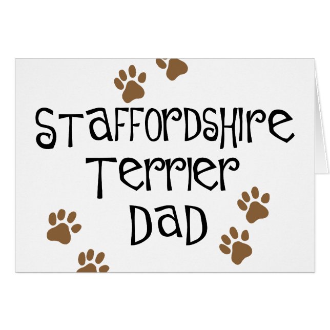 Staffordshire Terrierpappa Hälsningskort (Framsidan Horizontal)