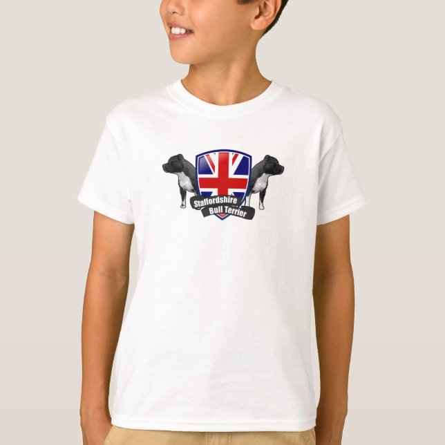 Staffordshire tjurTerrier ENGLAND Tee Shirt (Framsida)