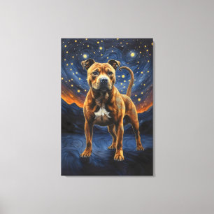 Staffy Hund Canvastryck