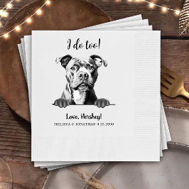 Staffy Hund Hand Teckning Personlig Jag gör också Pappersservett