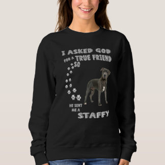 Staffy Hund Mamma Stafford Pappa Streasdshire Bull T Shirt