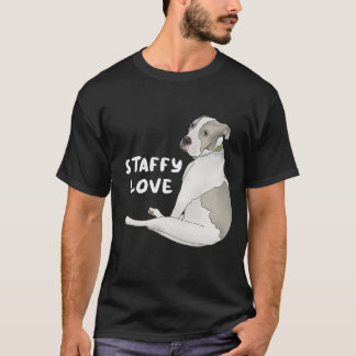 Staffy Kärlek T Shirt
