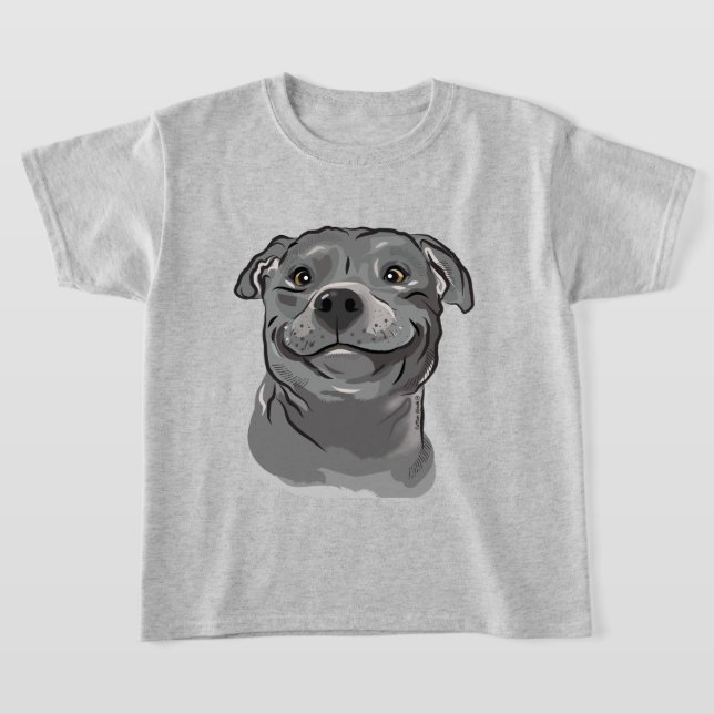 Staffy Kärlek T T Shirt (Laydown)