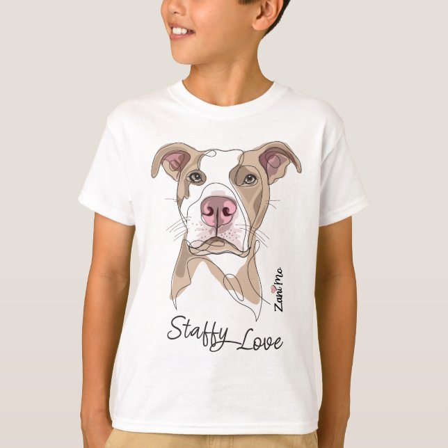 Staffy Kärlek - Zani Mo Protection T Shirt (Framsida)