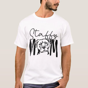 Staffy Mamma Gift for Stviddshire Bull Terrier Hun T Shirt