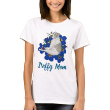 Staffy Mom Tee – Staffordshire Bull Terrier Art
