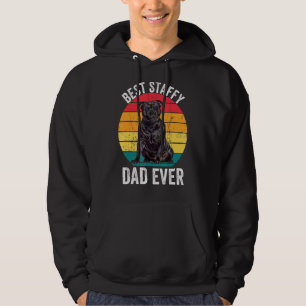 Staffy Pappa Funny Vintage Stafford dshire Bull Te Hoodie