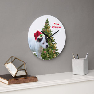 Staffy Puppy-jul, Wall Clock Stor Klocka
