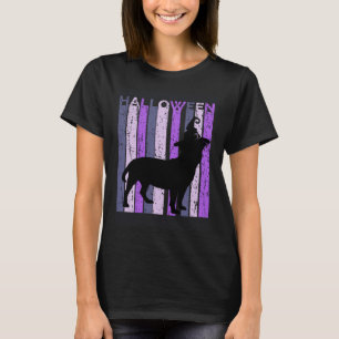 Staffy Witch Hat Halloween Spooky Creepy Lila Bu T Shirt