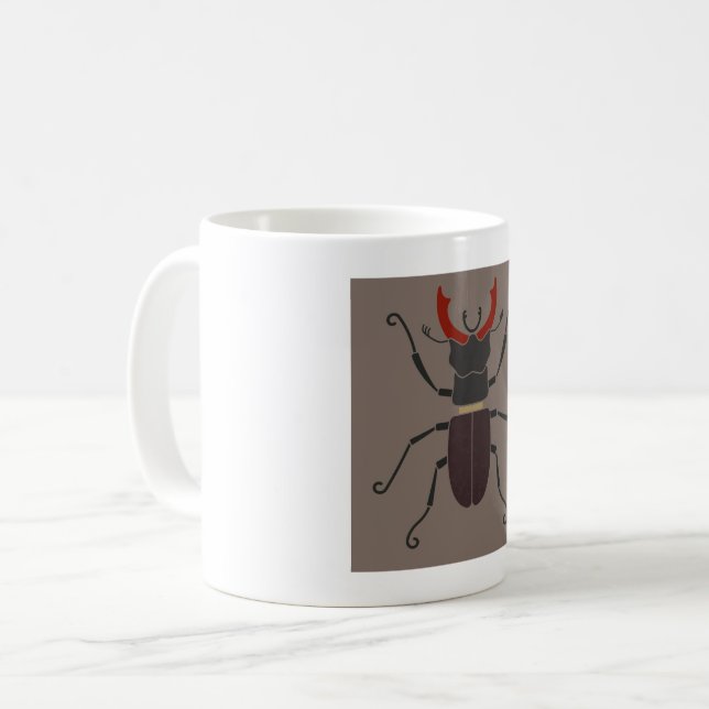 Stag Beetle Kaffemugg (Framsida vänster)