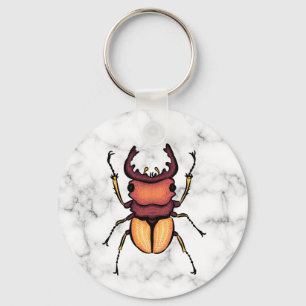 Stag Beetle QR Code Insect Art Entomology Nyckelring