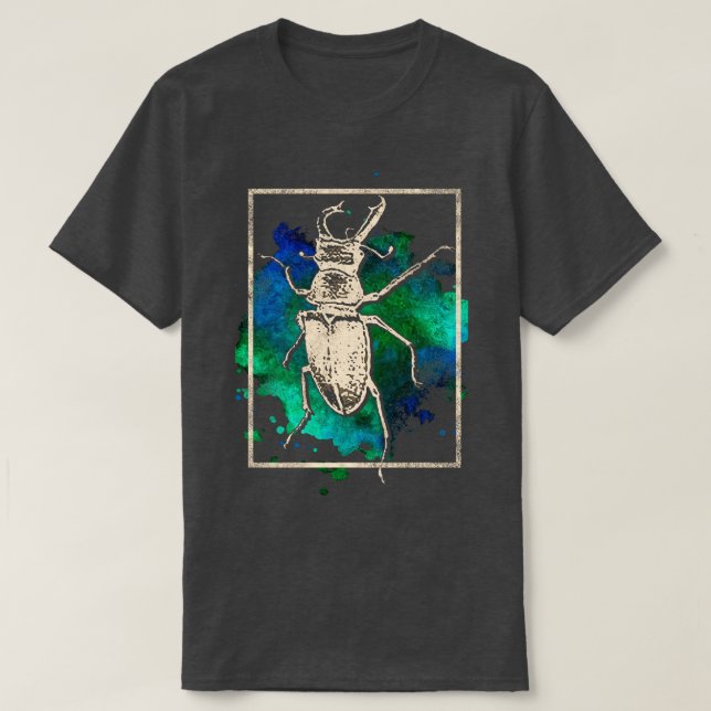 Stag Beetle T Shirt (Design framsida)