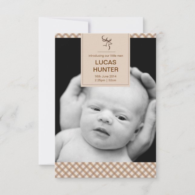 Stag Birth-meddelande Meddelande (Framsida)