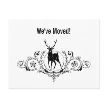 Stag Buck Ornate Virvlar Flyttar Meddelande |