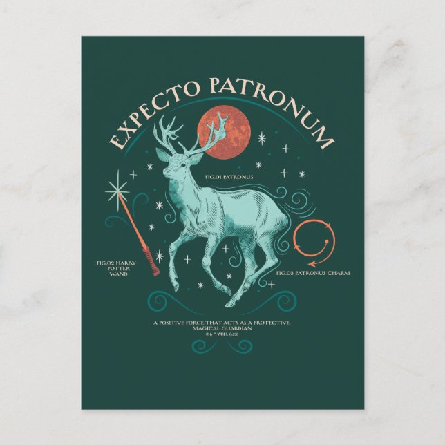 Stag Expecto Patronum Graphic Vykort (Framsida)