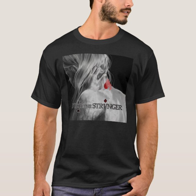 Stag främlingsvartT-tröja Tee Shirt (Framsida)