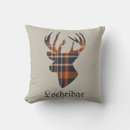 Stag Head Scottish Tartan Mönster Personlig Kudde