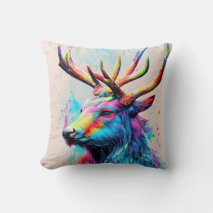 Stag Hjort Animal Discovery Äventyr Natature Plane Kudde
