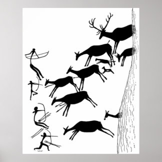Stag Hunting i Valltoria Poster