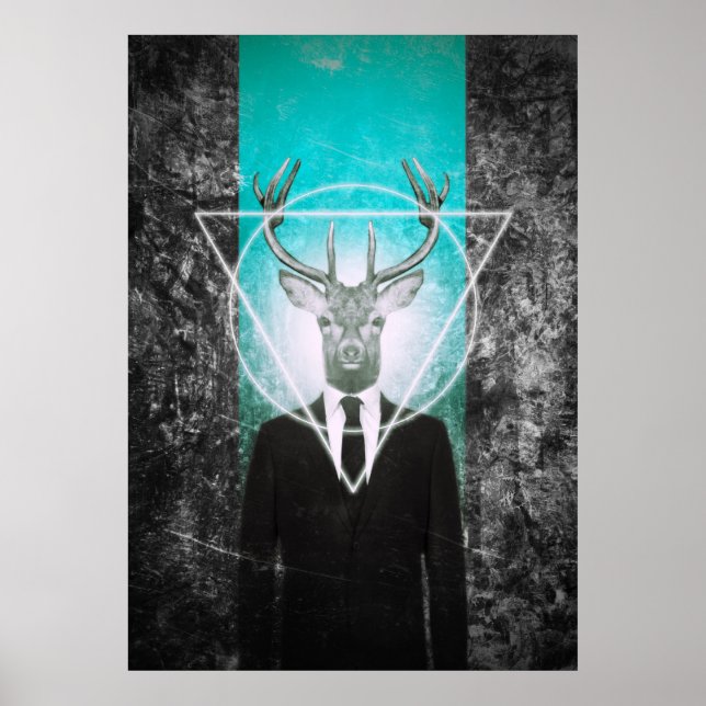 Stag i kostym poster (Framsidan)