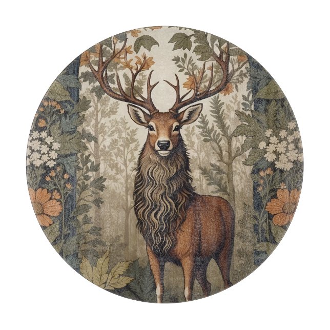 Stag i skogen William Morris Inspired (Framsidan)