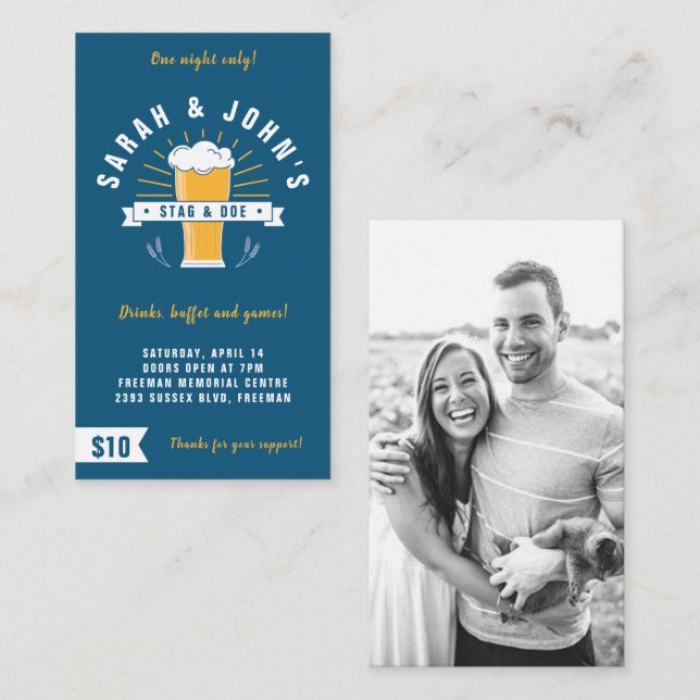 Stag och Doe Biljett - Beer Stein (Fram/baksida)