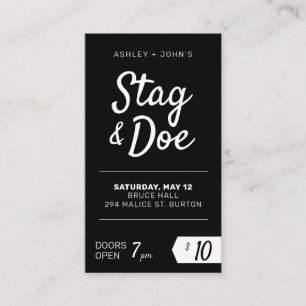 Stag och Doe Biljett moderna klassiska party tiks