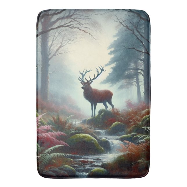 Stag Oljemålning Bath Mat Badrumsmatta (Framsidan (Vertikal))
