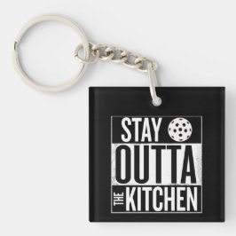 "Stag Outta kök" Pickleball Keychain