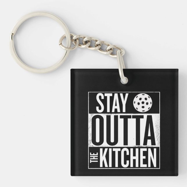 "Stag Outta kök" Pickleball Keychain (Framsidan)