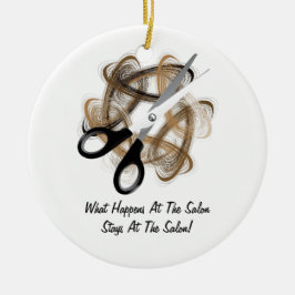 Stag på salongen julgransprydnad keramik