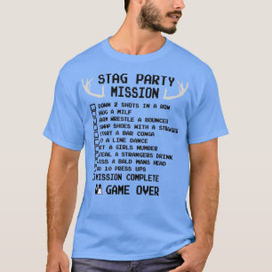 Stag Party Checklist Funny Bachelor Shirt 2 T