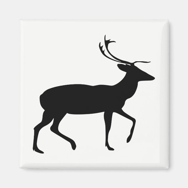Stag Silhouette Magnet (Framsidan)