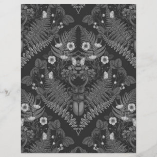 Stag-skalbaggar och fernrar, i svartvitt