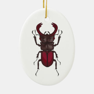Stag-skalbagge Julgransprydnad Keramik