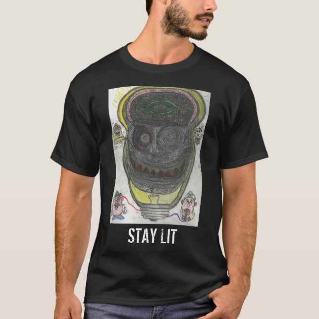 STAG TÄND svart tshirt T Shirt (Framsida)