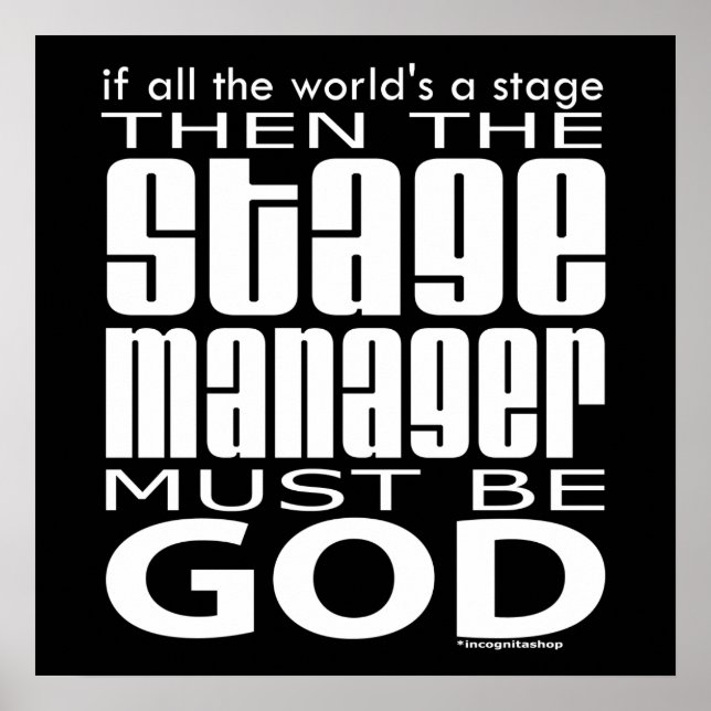 Stage Manager Gud Poster (Framsidan)