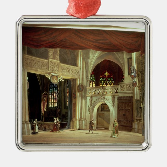 Stage modellerar för operan julgransprydnad metall (Framsidan)