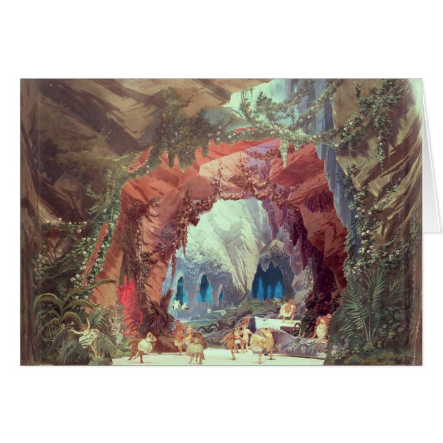 Stage modellerar för operan 'Tannhauser Hälsningskort (Framsidan Horizontal)