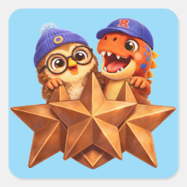 Stage three final series sticker sheet for teacher fyrkantigt klistermärke